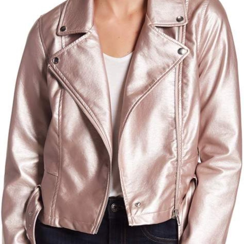 Coffee shop pink metallic jacket